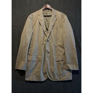 Polo Ralph Lauren Mens‎ Tan Beige Two Button Blazer Jacket size 42L